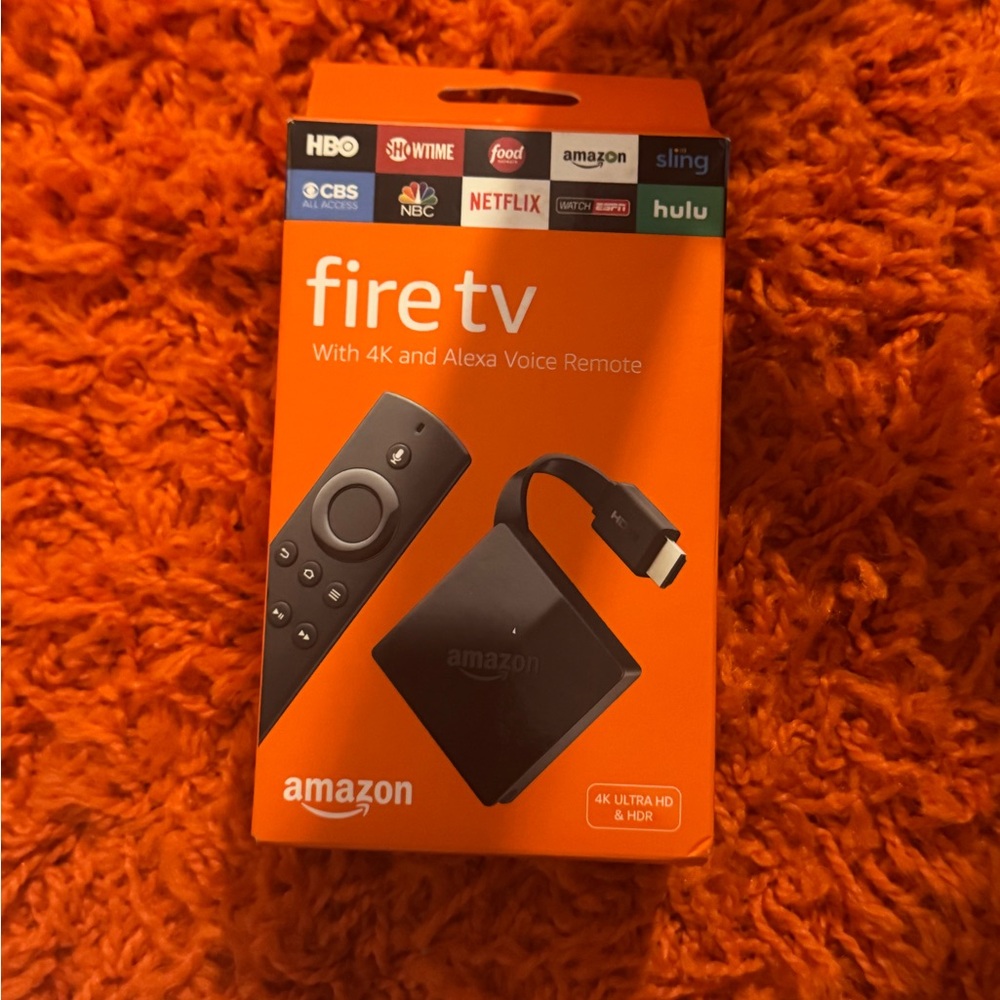 Amazon Alexa Voice Remote in Orange Packaging